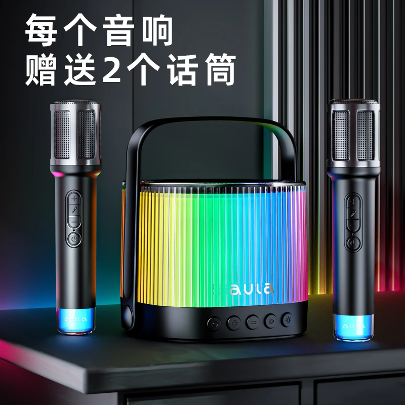 K11续航蓝牙音响麦克风K歌话筒音响直播一体机网红音响唱歌神器