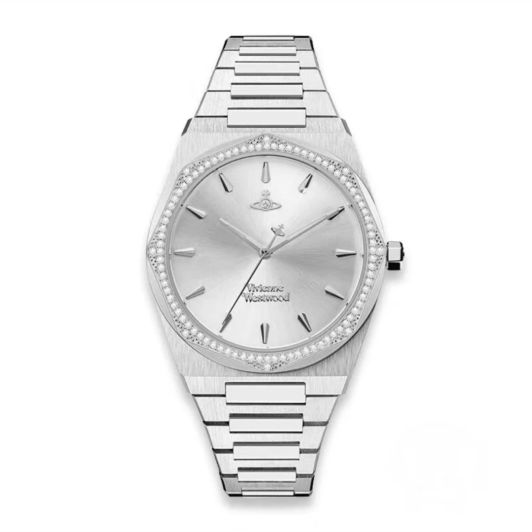 【香港发货】Vivienne Westwood女士时尚银色腕表  34mm VV244SLSL