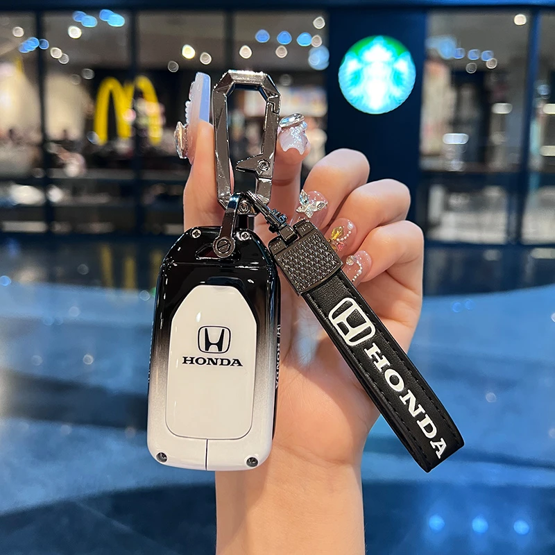 适用于本田汽车钥匙套包雅阁思域冠道CRV型格XRV皓影飞度保护壳扣