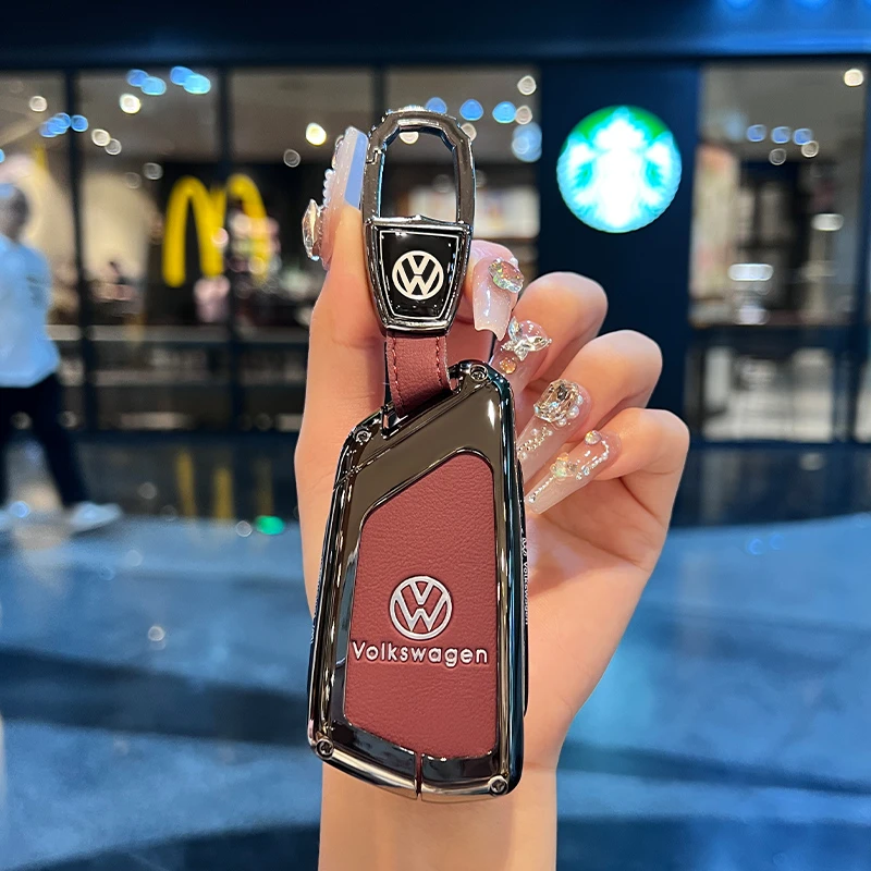 适用于大众途昂钥匙套ID3揽巡揽境ID4高尔夫8凌渡L汽车金属壳包扣