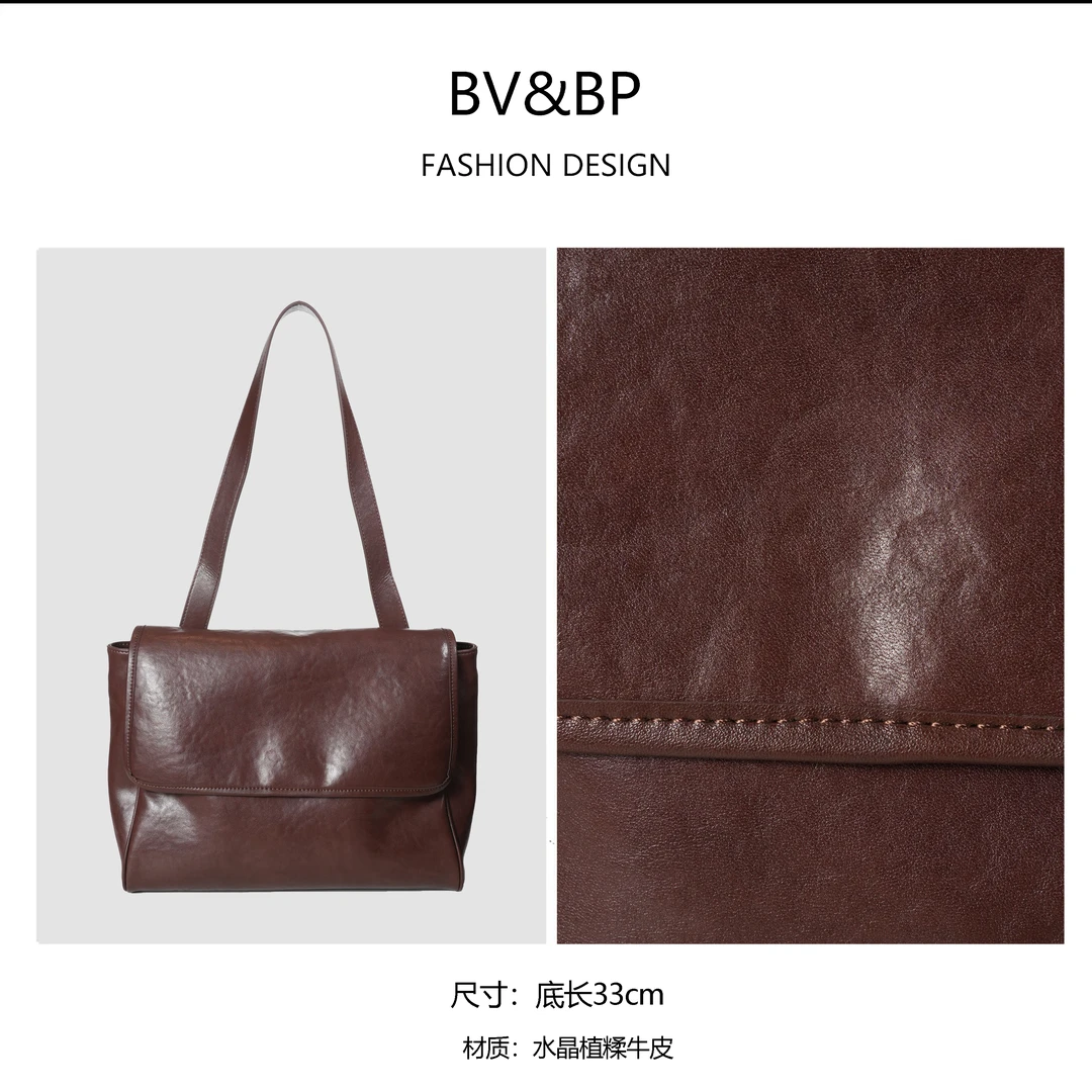 2024新款经典复古女包包轻奢气质腋下手提包BV3213-咖色