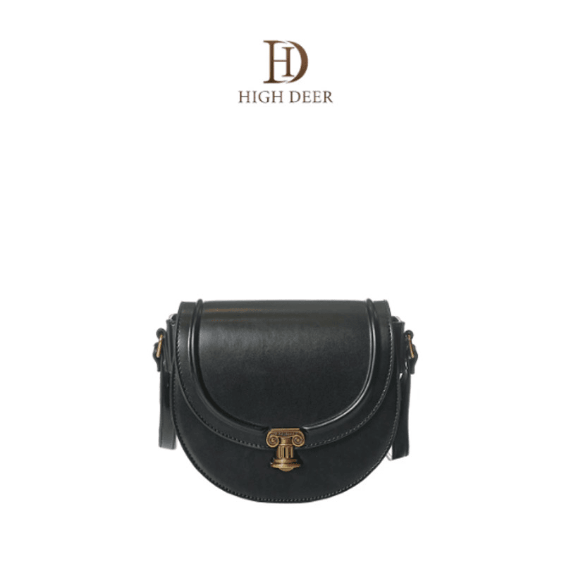 HIGH DEER/高鹿【罗马柱】时尚百搭女包轻奢单肩斜挎马鞍HD-2151B