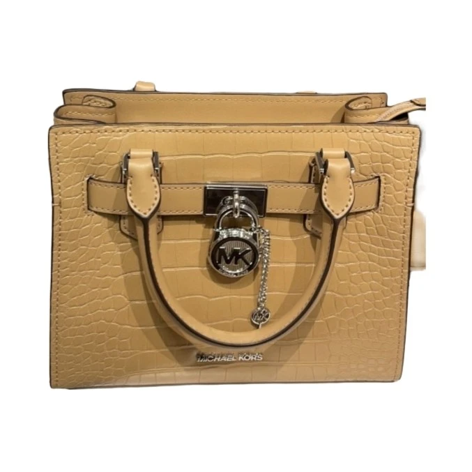 MICHAEL KORS 35F3SHMS1E HAMILTON中号驼色压纹锁头女包25*20*11