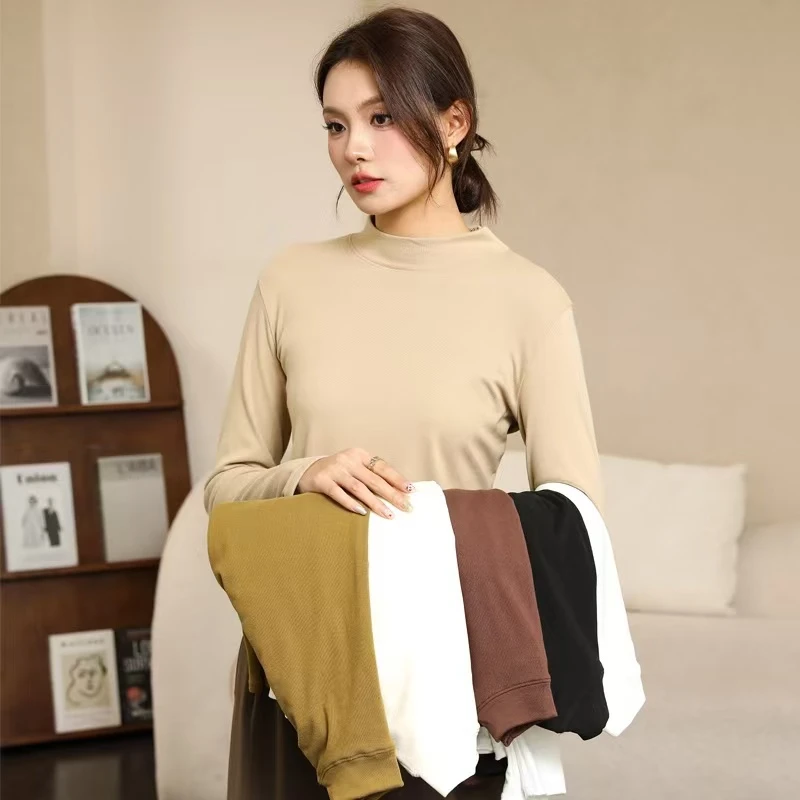 椰油德绒中领打底衫