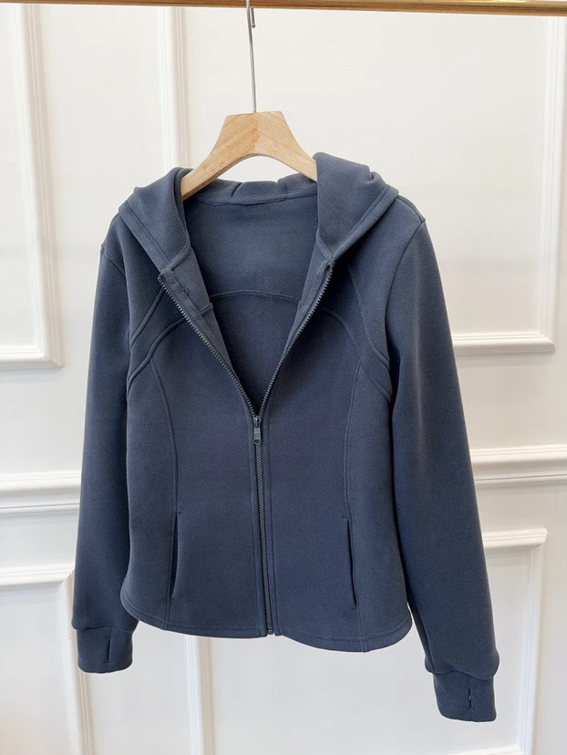 慕斯绒修身卫衣连帽卫衣开衫卫衣0971