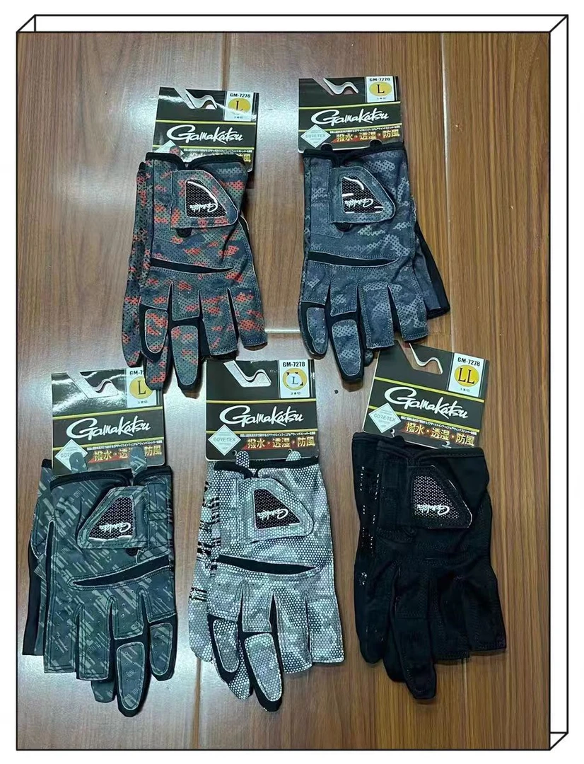 24新款拉雪利路亚手套伽马卡兹钓鱼手套防滑三指五指冰丝防晒