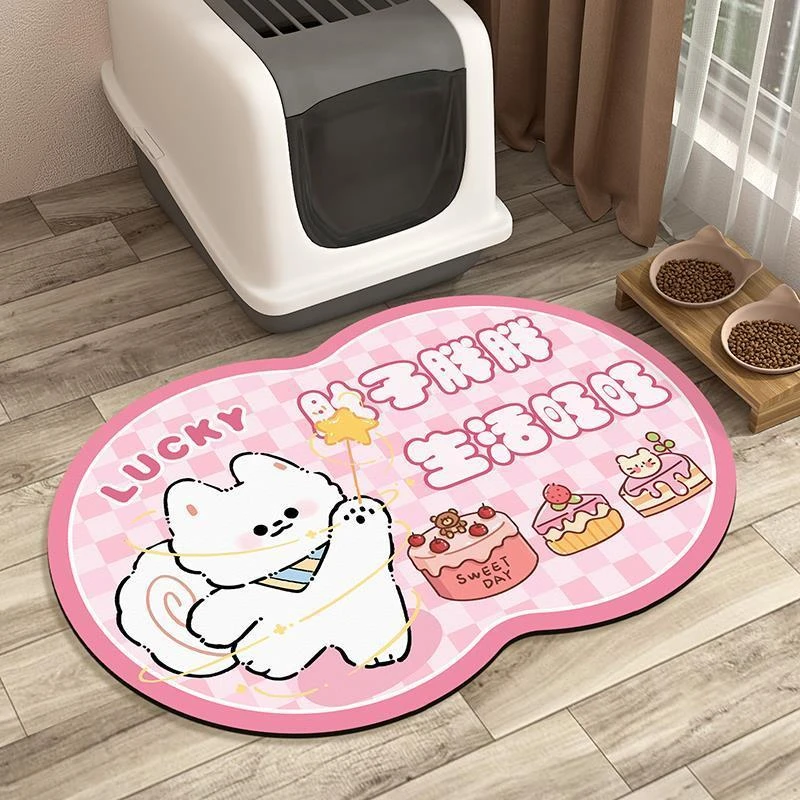 宠物通用地垫猫咪狗狗用餐垫主子碗垫防水垫可爱文字防漏食一擦净