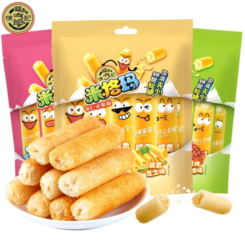 徐福记米格玛夹心馅90g/包奶油玉米芝士牛排味脆香食品