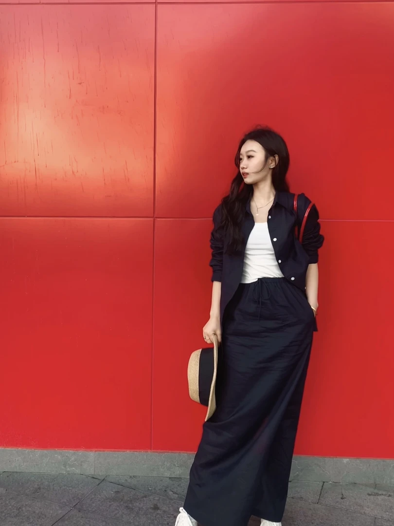 【梅姐精选】新款麻制polo领休闲套装