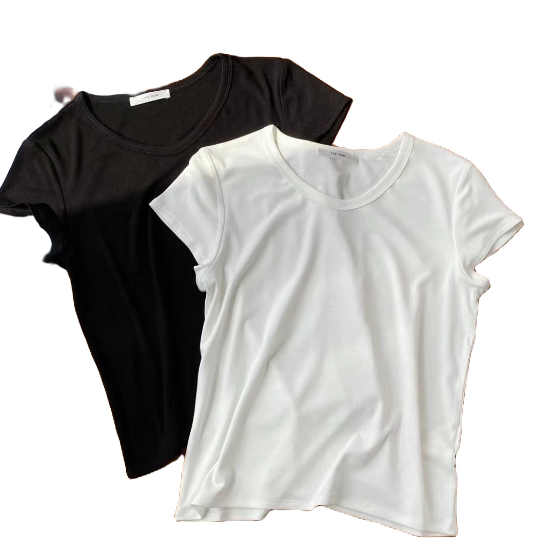 MG 早春新款内搭外穿 纯色高弹 简约百搭休闲T恤