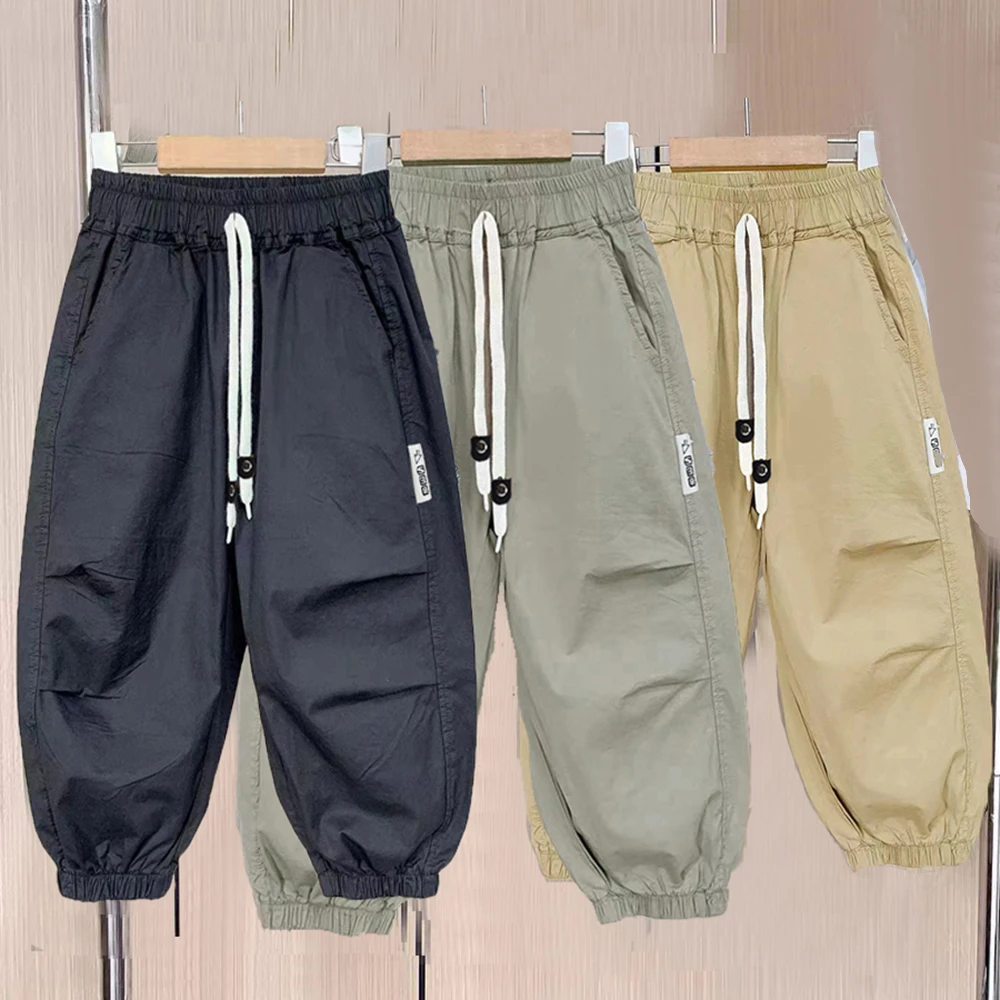 【轻薄丝滑】儿童新款潮范洋气速干柔软薄款大童休闲裤防蚊裤中大童