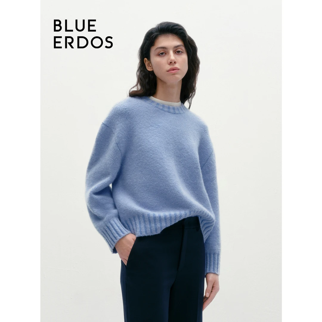 BLUE ERDOS设计师系列24春夏新款圆领毛衣长袖针织衫B245A0010