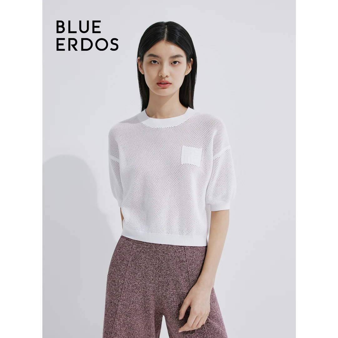 【KNIT BY BLUE】BLUE ERDOS秋冬精纺半袖套衫B245D0042