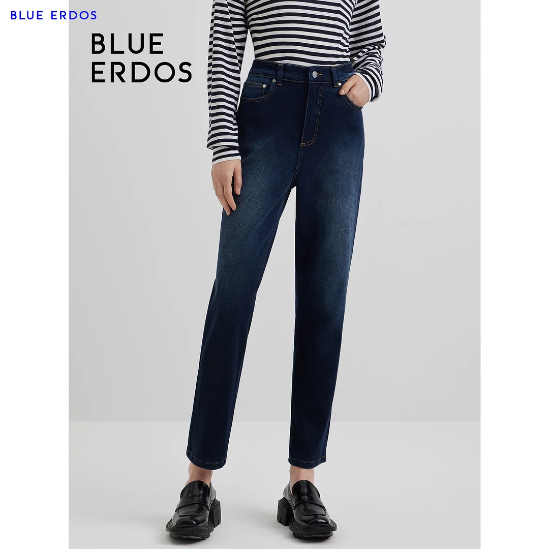 BLUE ERDOS女牛仔裤时尚显瘦修身舒适休闲秋冬B236M3026