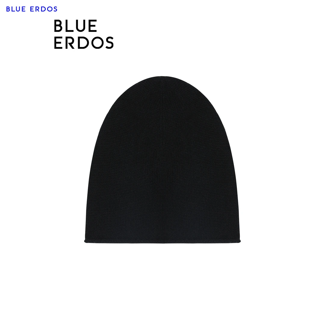 春秋BLUEERDOS纯色时尚冷帽针织帽女帽黑色针织帽女款