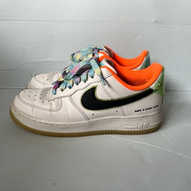40码 耐克空军一号低帮板鞋 Nike af1 电竞系列 白橙 公价1399