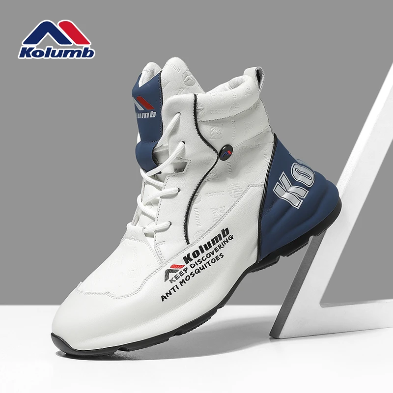 kolumb/哥仑步高帮男鞋2025秋冬百搭运动鞋男新款真皮男休闲鞋