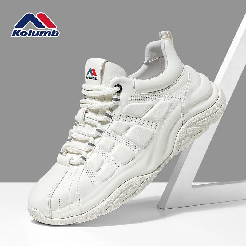 kolumb/哥仑步正品男鞋真皮百搭休闲小白鞋2024秋季新款运动鞋男