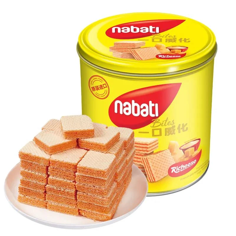 印尼进口纳宝帝nabati丽芝士一口威化饼干网红休闲办公室零食300g