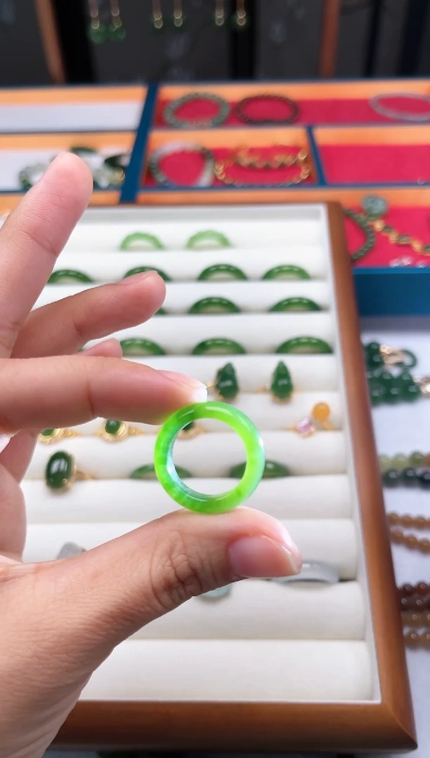 【闪购商品】和田玉（碧玉）戒圈未镶嵌11号戒圈