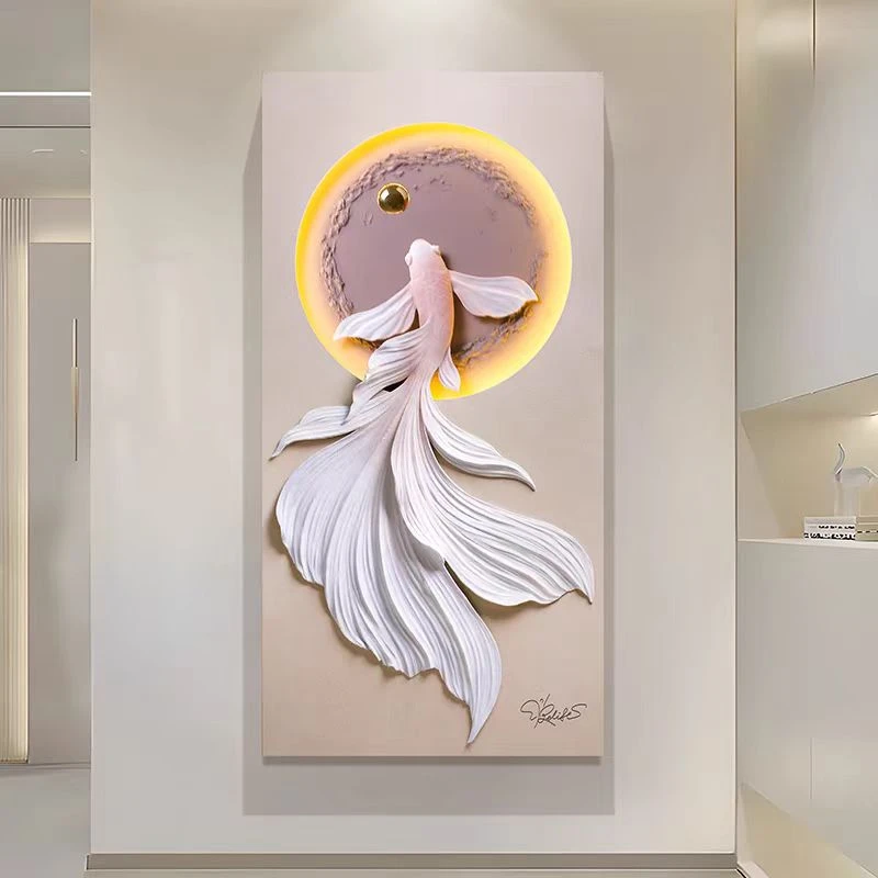 玄关挂画走廊过道现代奶油风高级感入户客厅装饰画16080
