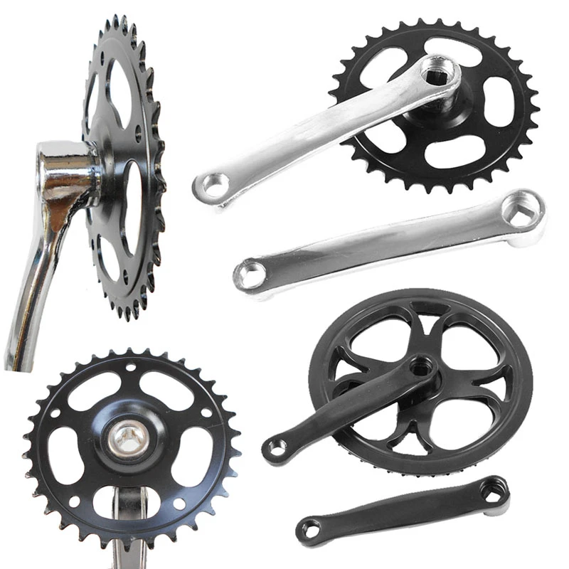 电动车牙盘曲柄齿轮电瓶车链轮单盘改装中轴轮盘链条轮自行车齿轮