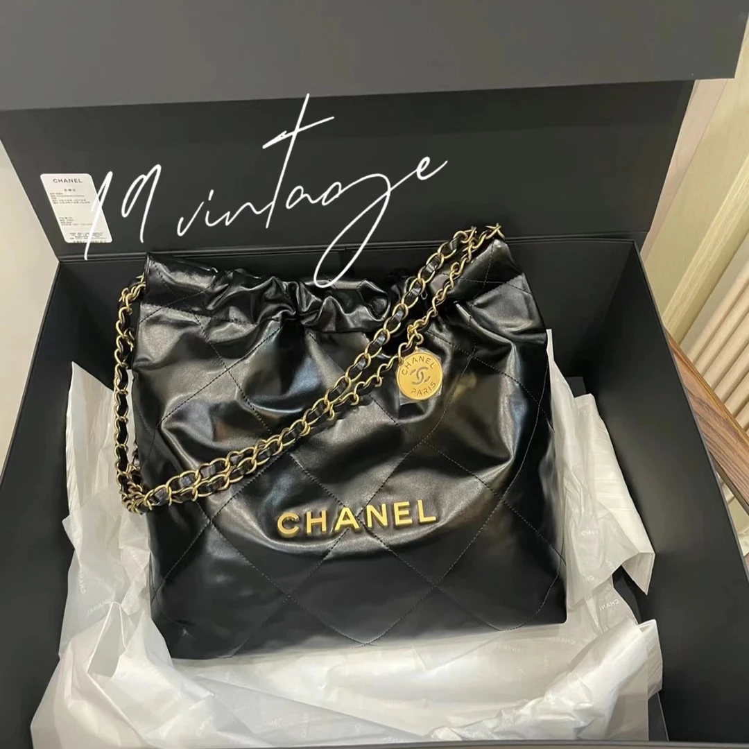 99新 Chanel/香奈儿 24年小号黑金22bag成色以直播间为准