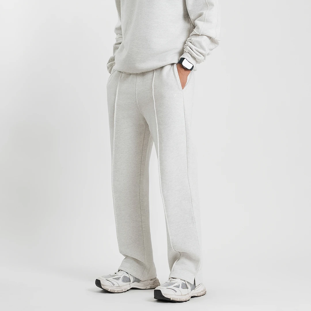 DRIOTOPIA冬季新品垂感立体宽松男直筒运动裤500g拼接长裤