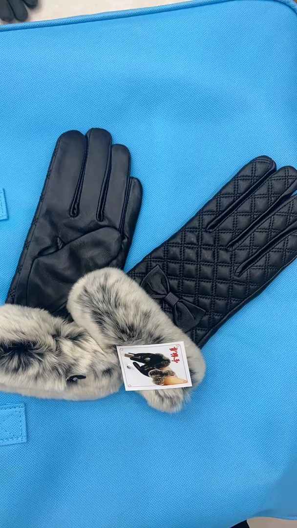 冬季真羊皮女士时尚保暖手套全新保暖手套