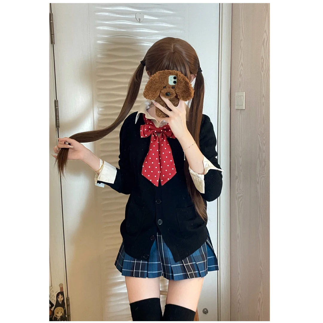 熊岛jk正品格裙【大澜同格】蓝黑格显白漫画格学院风日系显瘦