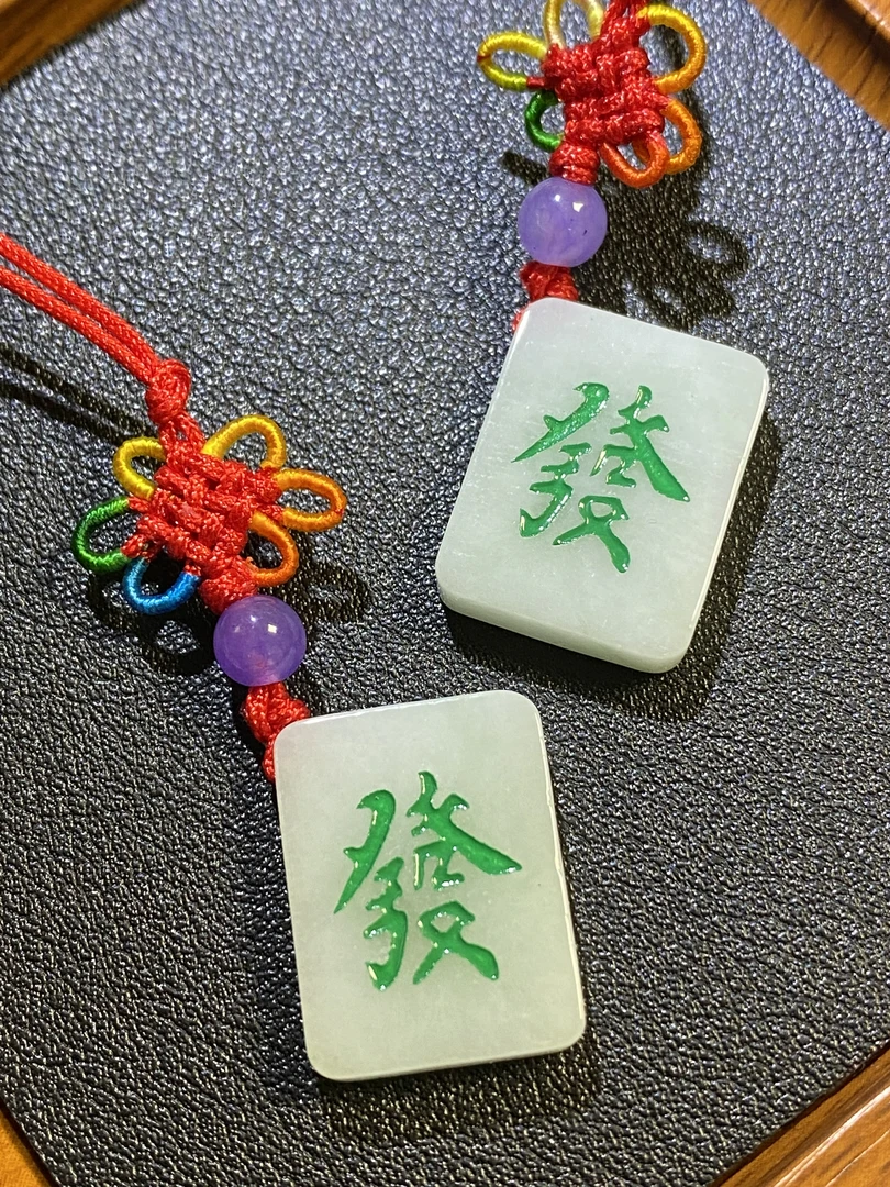 发字翡翠/发发发/发财百搭创意个性国潮网红时尚国风素款情侣民风