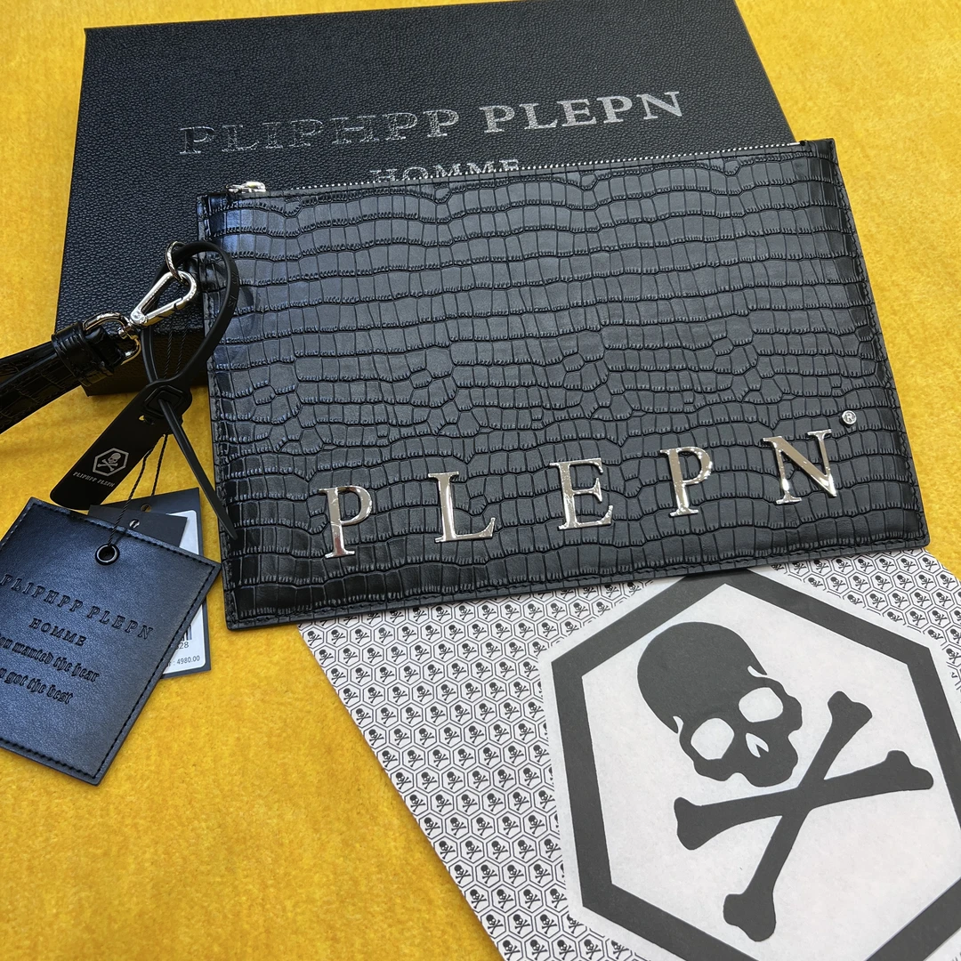 PLIPHPP PLEPN正品PP 鳄鱼纹高端男士休闲商务高级真皮手拿包B009