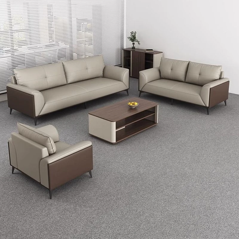 实用办公室沙发商务茶几组合套装会客洽谈接待简约现代三人位