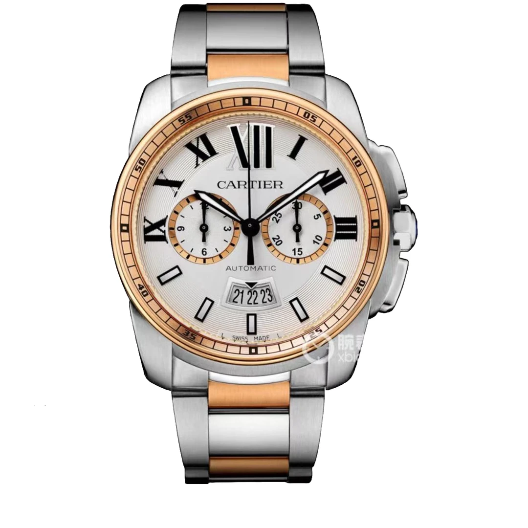95新 Cartier/卡地亚 卡利博/计时单表/表径42mm/男士机械腕表