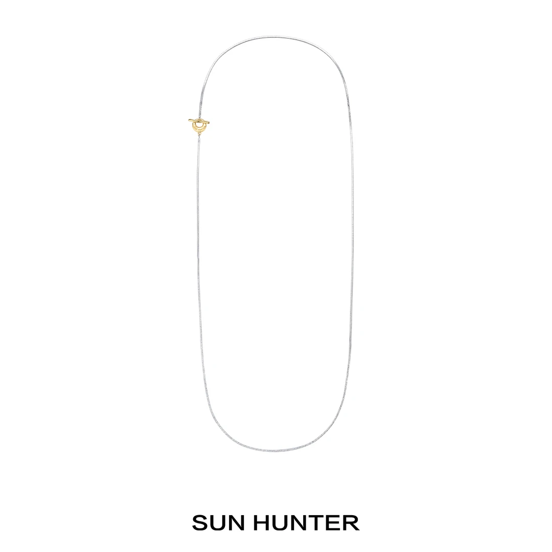 铜合金项链 三横SUN HUNTER原创基础款OT扣项链极简高级感轻奢