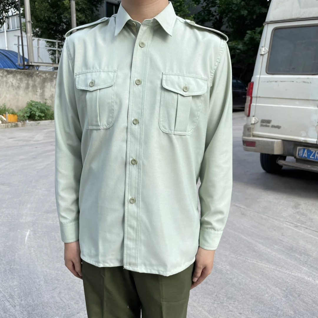 *路玖玖长袖短袖衬衣吸汗速干男士衬衫商务修身百搭秋季休闲春秋