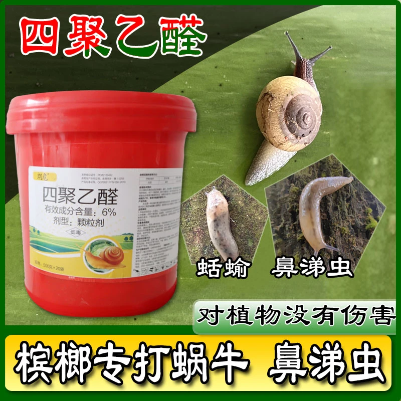 槟榔四聚乙醛杀螺胺杀螺剂蜗牛蛞蝓鼻涕虫多种含量方便低毒有效
