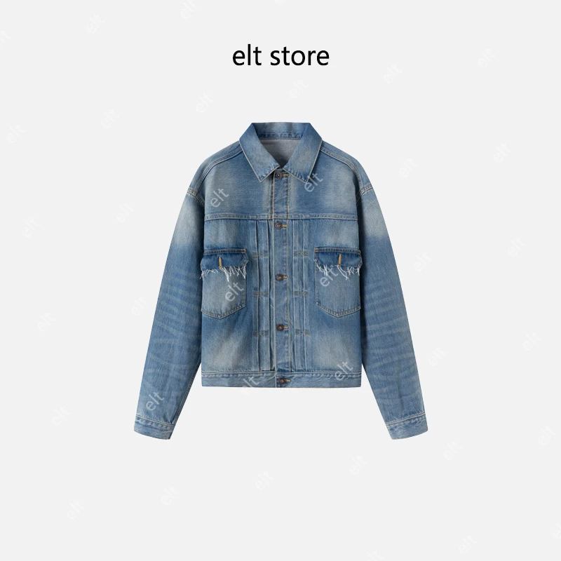 口袋毛边牛仔衣W0038外套