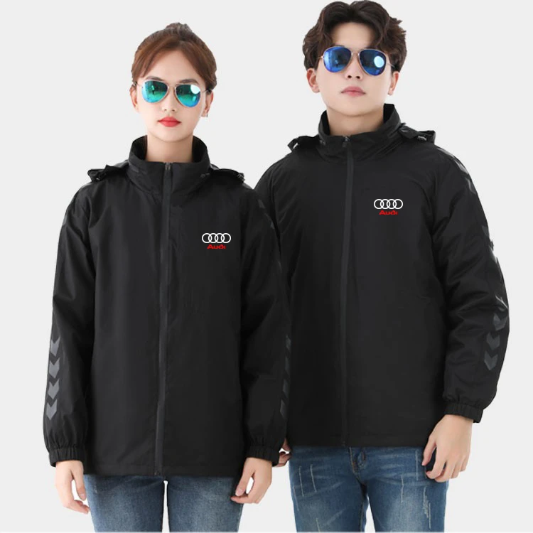 奔驰宝马奥迪工作服男女春秋长袖防风防水冲锋衣汽修工装定制logo