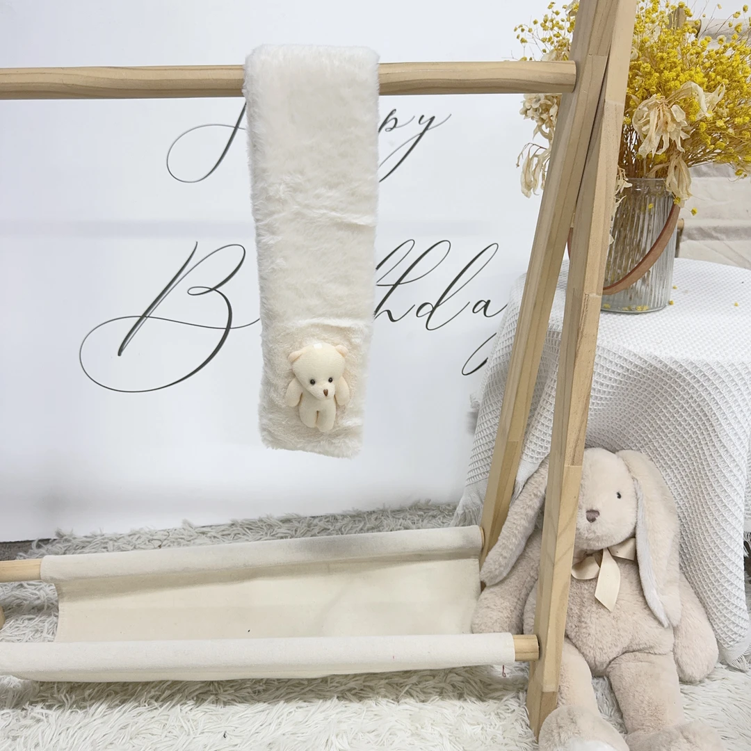 小熊围巾卡通围巾婴幼儿宝宝围脖护巾围巾