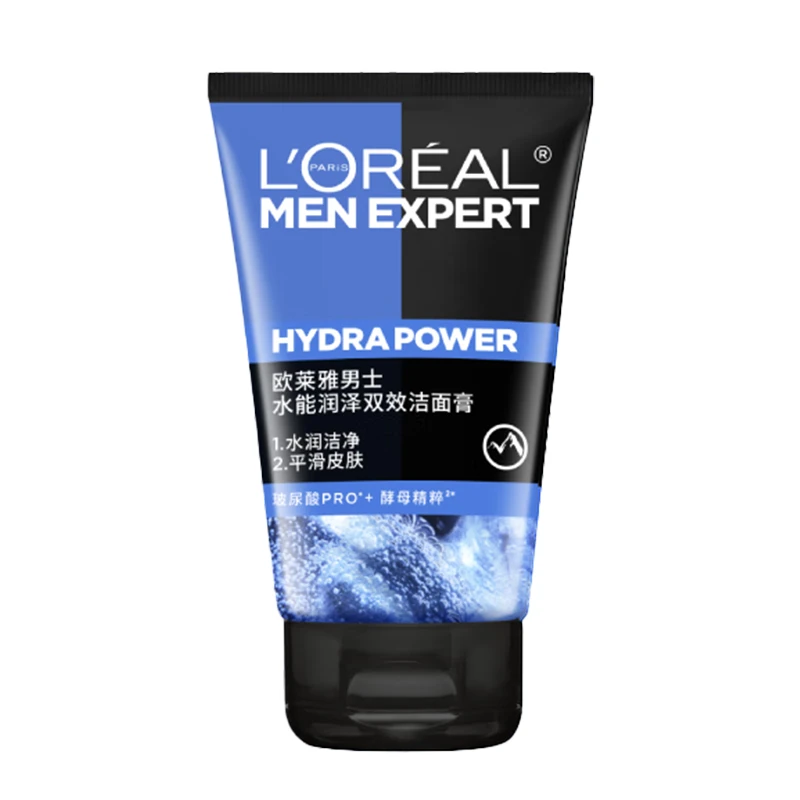 欧莱雅男士水能润泽双效洁面膏100ml