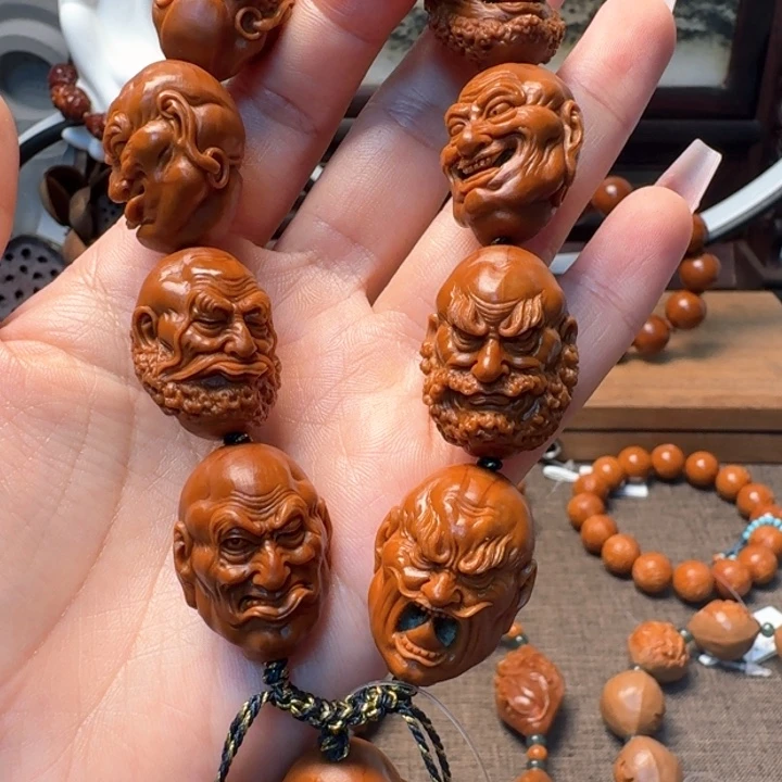 橄榄核核雕手工罗汉