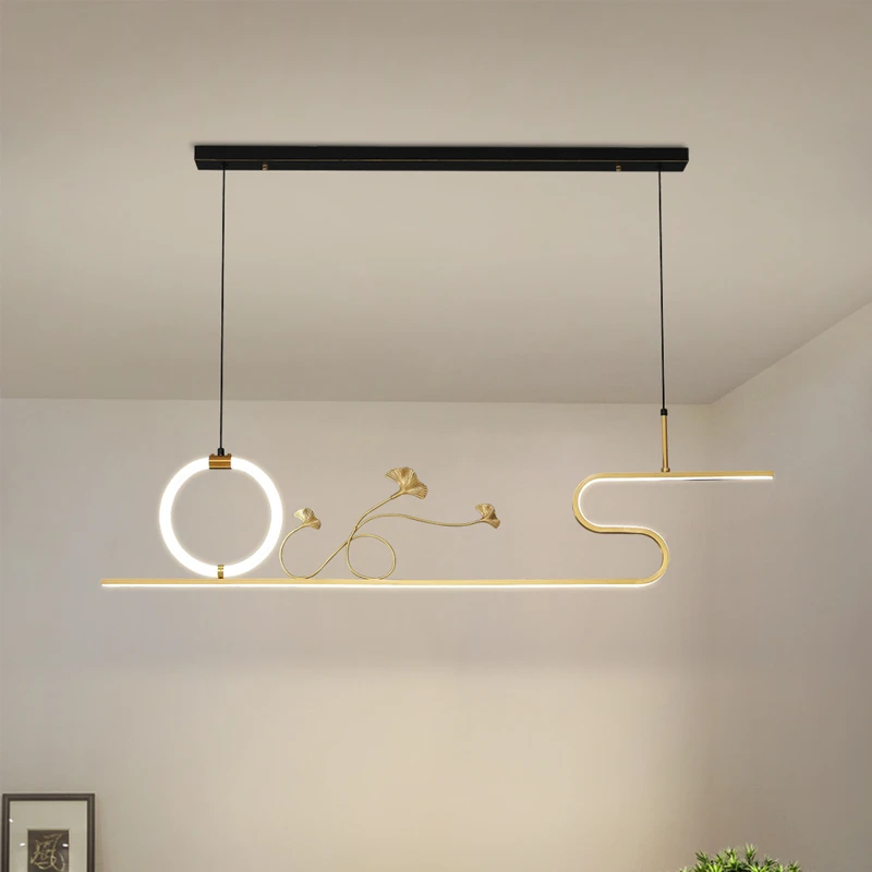 2023年新款餐吊灯创意简约长条吧台大气餐厅办公室茶桌餐桌灯