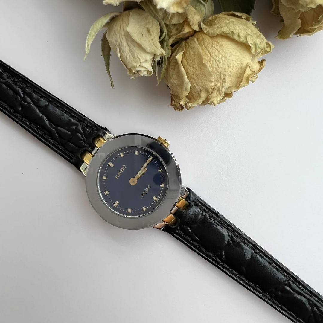 95新 Rado/雷达 气质蓝色轻奢 百搭女士 石英 腕表 表盘直径：24mm