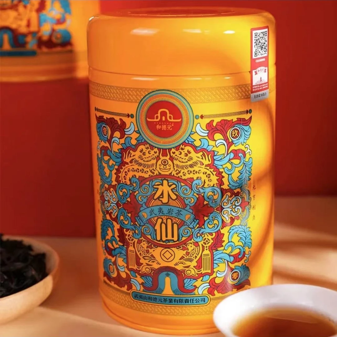 he'de'yuan/和德元武夷岩茶黄罐水仙大红袍一罐125克(4罐配礼袋)