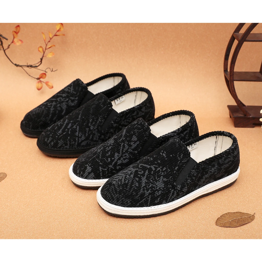 京紫红百年技艺经典传承千层底舒适养脚防滑耐磨牛筋底老布鞋休闲