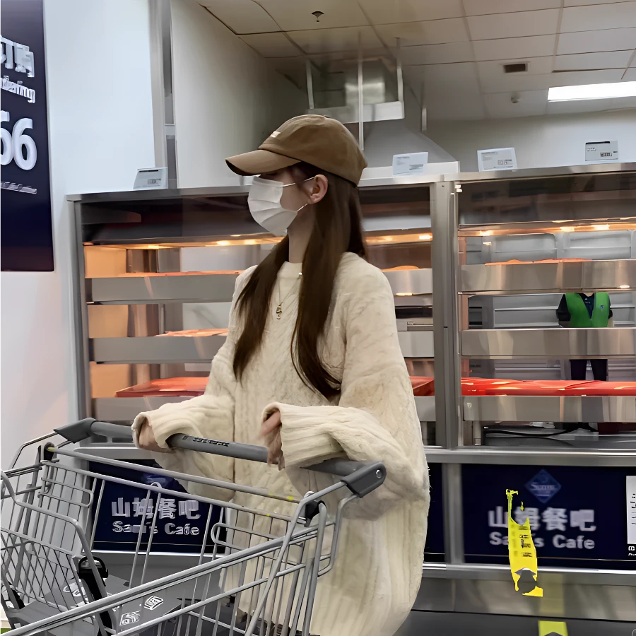 加厚高级感圆领套头麻花毛衣女2024秋季宽松复古灯笼袖针织慵懒风
