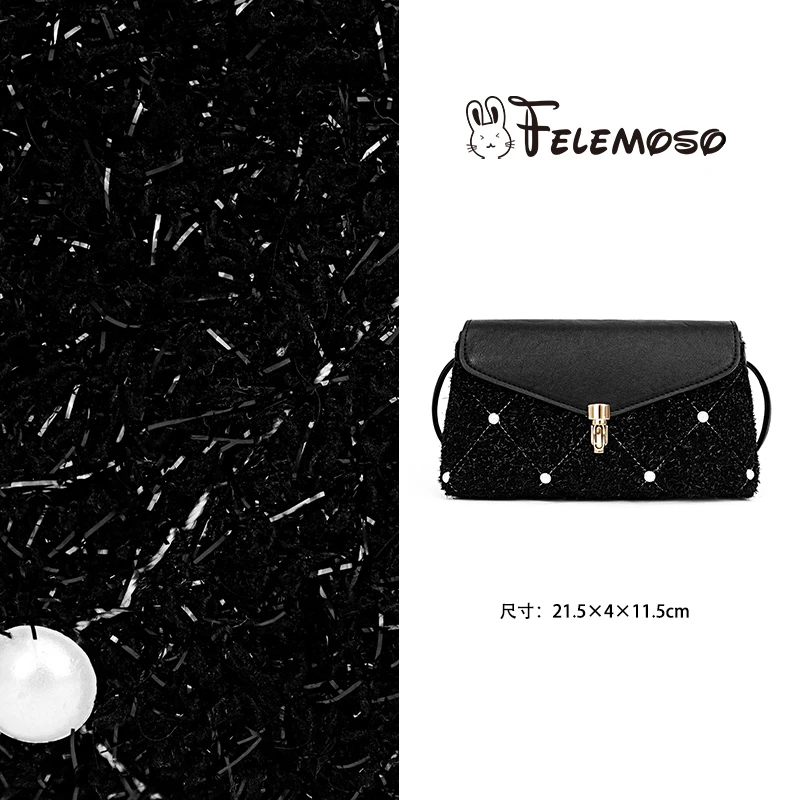 FELEMOSO/新款时尚纯色设计单肩斜挎包