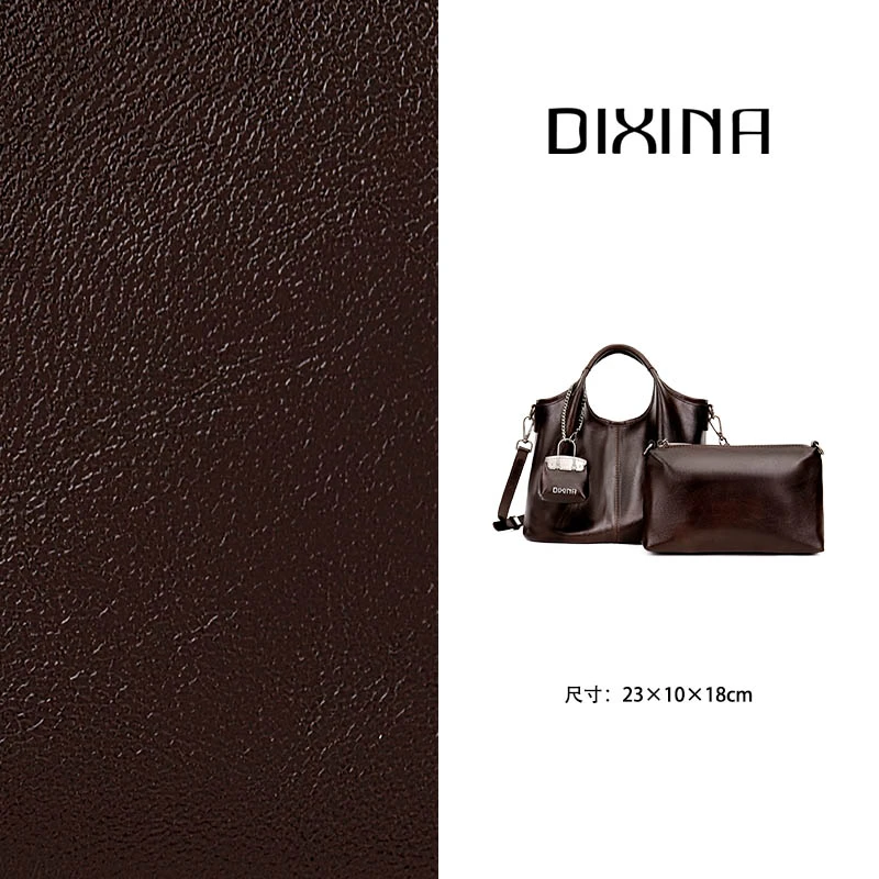 DIXINA-新款时尚设计巧克力色单肩手提斜挎包