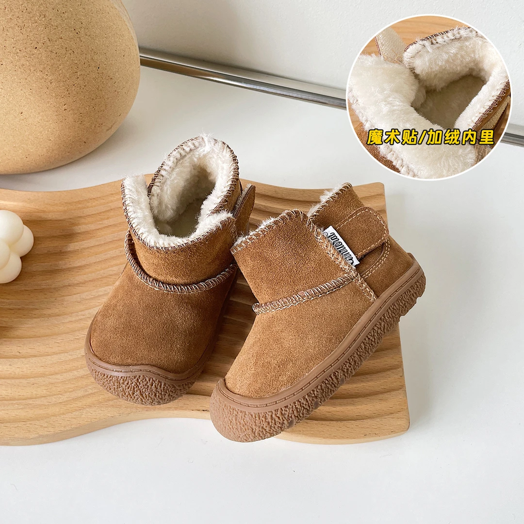 Gina冬季新款女宝宝雪地靴加绒保暖女小童棉鞋子婴儿学步鞋6029M